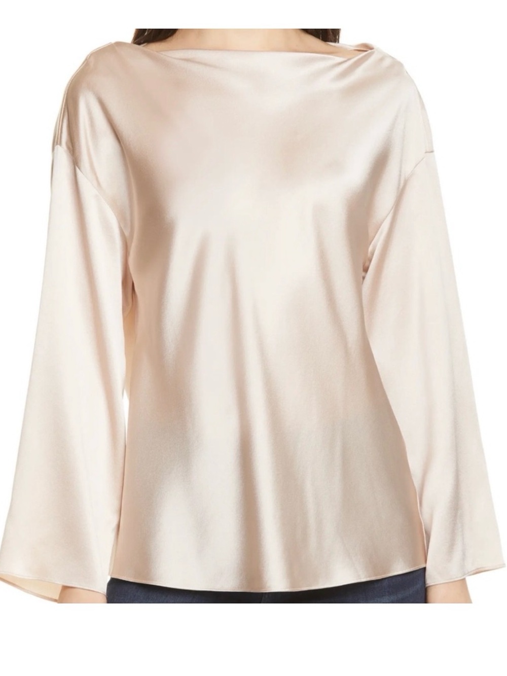 Vince Side Drape silk blouse